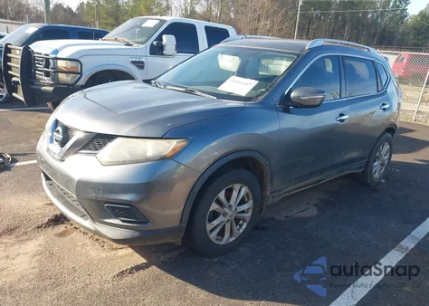 2015 Nissan Rogue Sv z USA, uszkodzony, nr VIN KNMAT2MVXFP541716